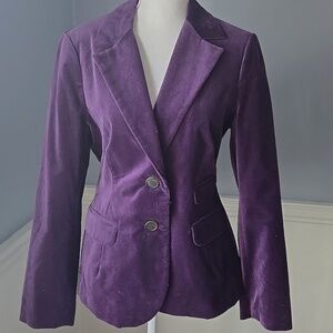 NWT- BODEN COTTON VELVET PURPLE BLAZER